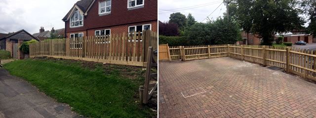 Picket fencing in Wantage